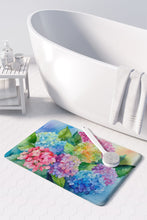 Load image into Gallery viewer, Hydrangeas in Watercolor Memory Foam Kitchen Mat