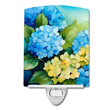 Load image into Gallery viewer, Hydrangeas in Watercolor Ceramic Night Light