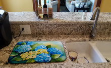 Load image into Gallery viewer, Hydrangeas in Watercolor Dish Drying Mat