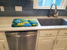 Load image into Gallery viewer, Hydrangeas in Watercolor Dish Drying Mat