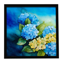 Load image into Gallery viewer, Hydrangeas in Watercolor Framed Metal Print