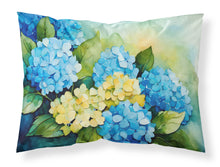 Load image into Gallery viewer, Hydrangeas in Watercolor Fabric Standard Pillowcase – Artistic Decorative Front, White Back