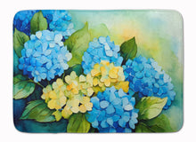 Load image into Gallery viewer, Hydrangeas in Watercolor Memory Foam Kitchen Mat