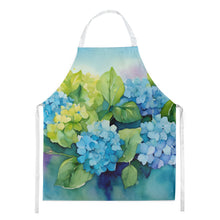 Load image into Gallery viewer, Hydrangeas in Watercolor Apron – Artist-Designed Kitchen, BBQ &amp; Craft Apron