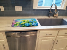 Load image into Gallery viewer, Hydrangeas in Watercolor Dish Drying Mat