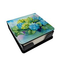 Load image into Gallery viewer, Hydrangeas in Watercolor PU Leather Note Paper Holder