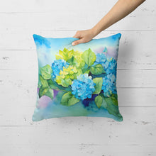 Load image into Gallery viewer, Hydrangeas in Watercolor Throw Pillow