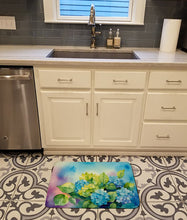 Load image into Gallery viewer, Hydrangeas in Watercolor Memory Foam Kitchen Mat