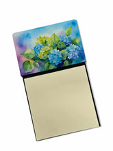 Load image into Gallery viewer, Hydrangeas in Watercolor Sticky Note Holder- Refiilable Desk Accessory Note Pad