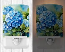Load image into Gallery viewer, Hydrangeas in Watercolor Ceramic Night Light