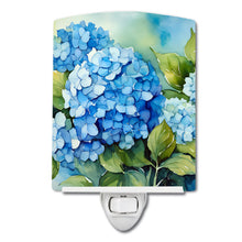 Load image into Gallery viewer, Hydrangeas in Watercolor Ceramic Night Light