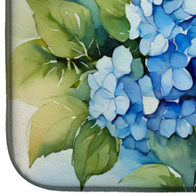Load image into Gallery viewer, Hydrangeas in Watercolor Dish Drying Mat