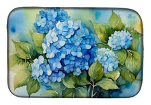 Load image into Gallery viewer, Hydrangeas in Watercolor Dish Drying Mat