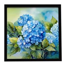 Load image into Gallery viewer, Hydrangeas in Watercolor Framed Metal Print