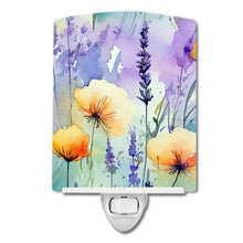Load image into Gallery viewer, Lavender in Watercolor Ceramic Night Light
