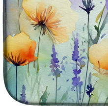 Load image into Gallery viewer, Lavender in Watercolor Dish Drying Mat