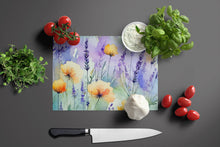 Load image into Gallery viewer, Lavender in Watercolor Glass Cutting Boards – Durable, Decorative Kitchen Art Large