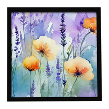 Load image into Gallery viewer, Lavender in Watercolor Framed Metal Print
