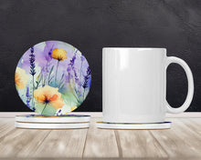 Load image into Gallery viewer, Lavender in Watercolor Large Sandstone Coasters Pack of 4