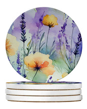 Load image into Gallery viewer, Lavender in Watercolor Large Sandstone Coasters Pack of 4