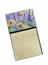 Load image into Gallery viewer, Lavender in Watercolor Sticky Note Holder- Refiilable Desk Accessory Note Pad