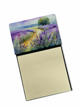 Load image into Gallery viewer, Lavender in Watercolor Sticky Note Holder- Refiilable Desk Accessory Note Pad