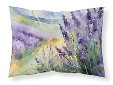 Load image into Gallery viewer, Lavender in Watercolor Fabric Standard Pillowcase – Artistic Decorative Front, White Back