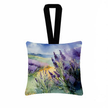 Load image into Gallery viewer, Lavender in Watercolor Hanging Square Fabric Ornament 3.5 × 3.5