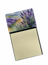 Load image into Gallery viewer, Lavender in Watercolor Sticky Note Holder- Refiilable Desk Accessory Note Pad
