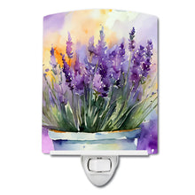 Load image into Gallery viewer, Lavender in Watercolor Ceramic Night Light