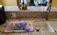 Load image into Gallery viewer, Lavender in Watercolor Dish Drying Mat
