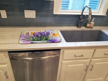 Load image into Gallery viewer, Lavender in Watercolor Dish Drying Mat