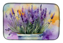 Load image into Gallery viewer, Lavender in Watercolor Dish Drying Mat
