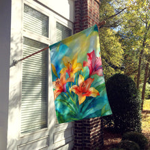 Load image into Gallery viewer, Lilies in Watercolor House Flag