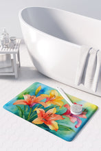 Load image into Gallery viewer, Lilies in Watercolor Memory Foam Kitchen Mat