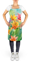 Load image into Gallery viewer, Lilies in Watercolor Apron – Artist-Designed Kitchen, BBQ &amp; Craft Apron