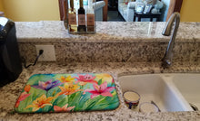 Load image into Gallery viewer, Lilies in Watercolor Dish Drying Mat
