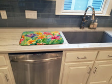 Load image into Gallery viewer, Lilies in Watercolor Dish Drying Mat
