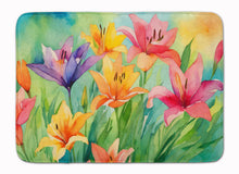 Load image into Gallery viewer, Lilies in Watercolor Memory Foam Kitchen Mat