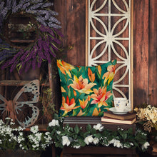 Load image into Gallery viewer, Lilies in Watercolor Throw Pillow