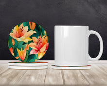 Load image into Gallery viewer, Lilies in Watercolor Large Sandstone Coasters Pack of 4