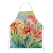 Load image into Gallery viewer, Lilies in Watercolor Apron – Artist-Designed Kitchen, BBQ &amp; Craft Apron