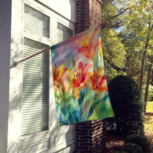 Load image into Gallery viewer, Lilies in Watercolor House Flag