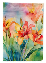 Load image into Gallery viewer, Lilies in Watercolor House Flag