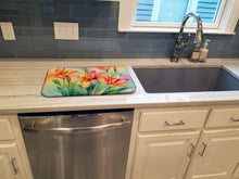 Load image into Gallery viewer, Lilies in Watercolor Dish Drying Mat