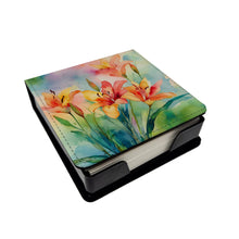 Load image into Gallery viewer, Lilies in Watercolor PU Leather Note Paper Holder