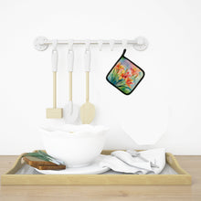 Load image into Gallery viewer, Lilies in Watercolor Pot Holders - Set of 2 Decorative Kitchen Helpers | Made in the USA
