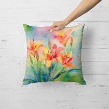 Load image into Gallery viewer, Lilies in Watercolor Throw Pillow