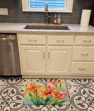 Load image into Gallery viewer, Lilies in Watercolor Memory Foam Kitchen Mat