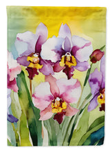 Load image into Gallery viewer, Orchids in Watercolor House Flag